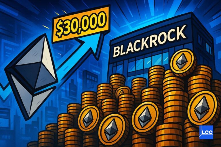 Blackrock avec des centaines d'Ethereum et le cours de l'Ethereum qui s'envole vers les 30 000 $ à côté