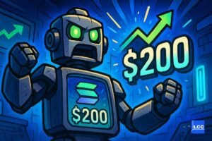 un robot qui crie que Solana ira à 200 dollars