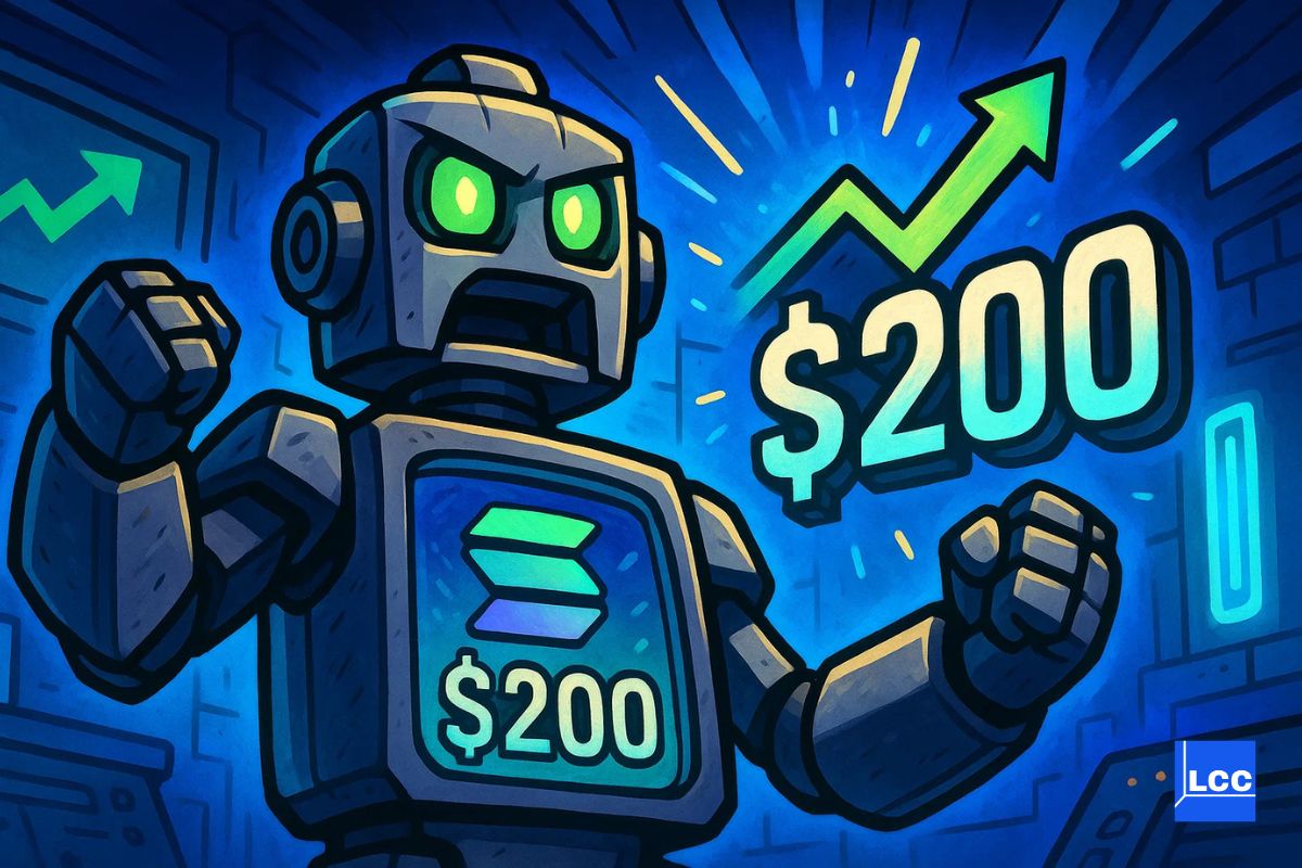 un robot qui crie que Solana ira à 200 dollars