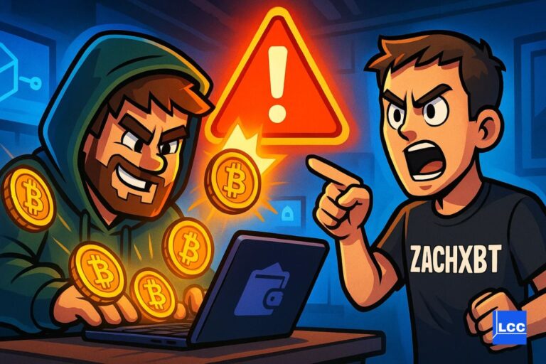 ZachXBT qui dénonce un hacker qui vole des Bitcoins sur un ordinateur
